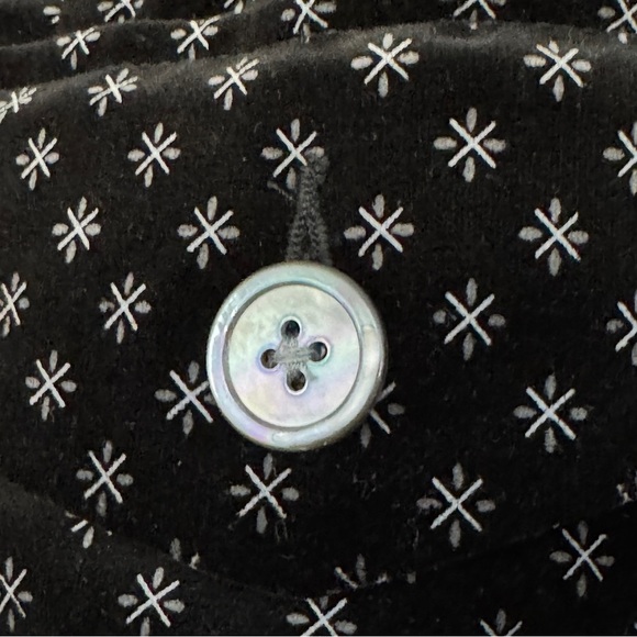 Eddie Bauer Size 10 Black Velvet Patterned Blazer - Picture 5 of 8